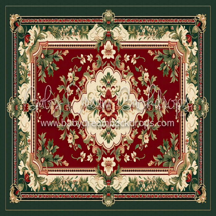 Christmas Rug (Green) Fabric Floor (MD)