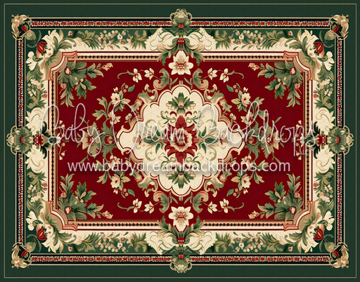 Christmas Rug (Green) Fabric Floor (MD)