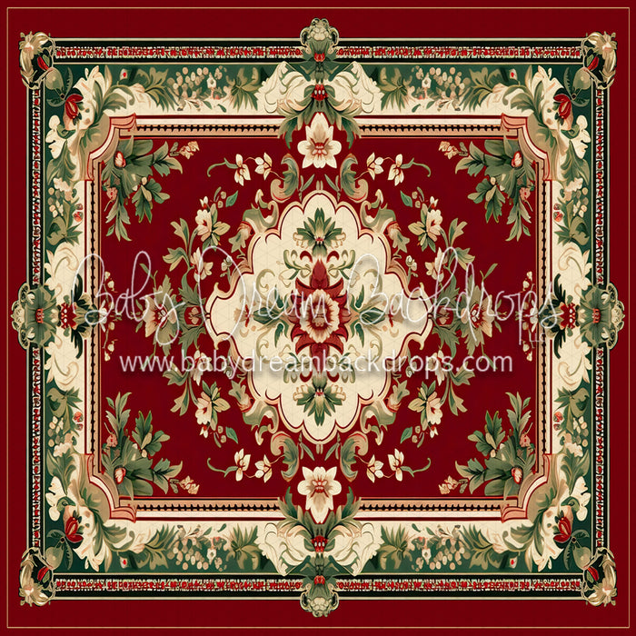 Christmas Rug (Red) Fabric Floor (MD)