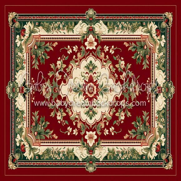 X Drop Christmas Rug (Red) Fabric Floor (MD)