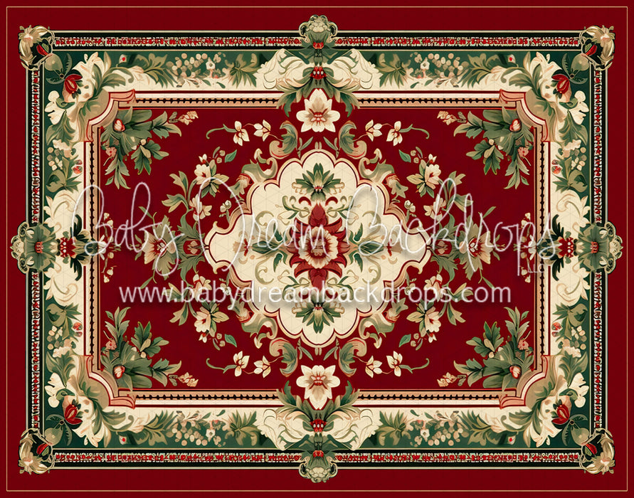 Christmas Rug (Red) Fabric Floor (MD)