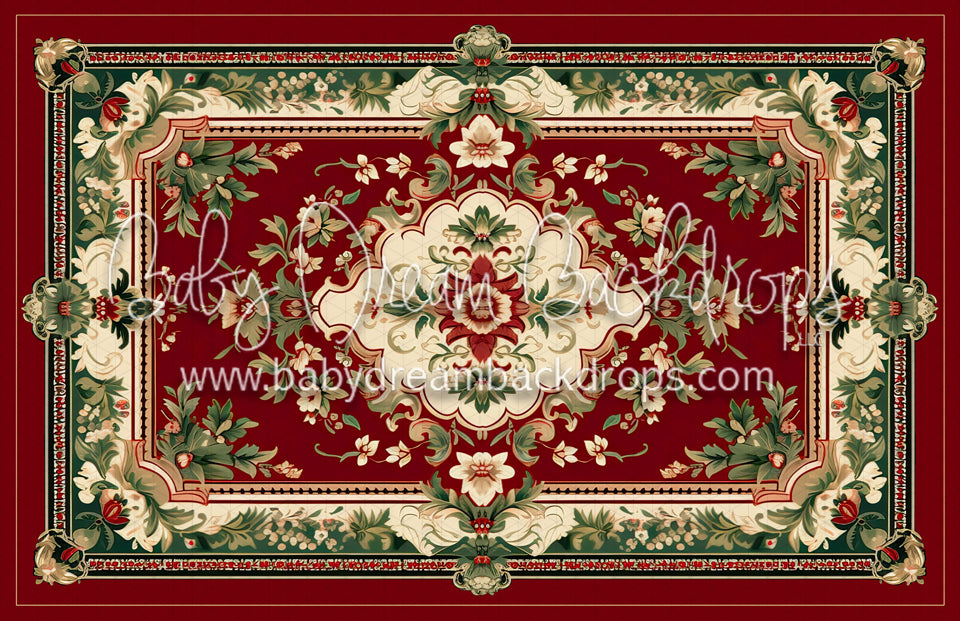 Christmas Rug (Red) Fabric Floor (MD)