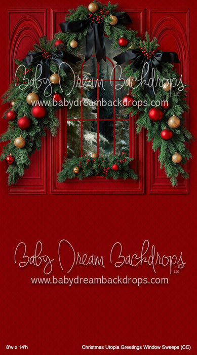 Christmas Utopia Greetings Window Sweeps (CC)
