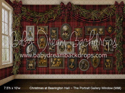 Christmas at Bearington Hall ~ The Portrait Gallery Window (WM)