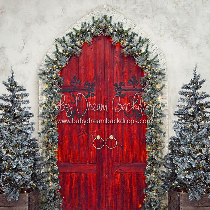 Christmas Entry with Trees