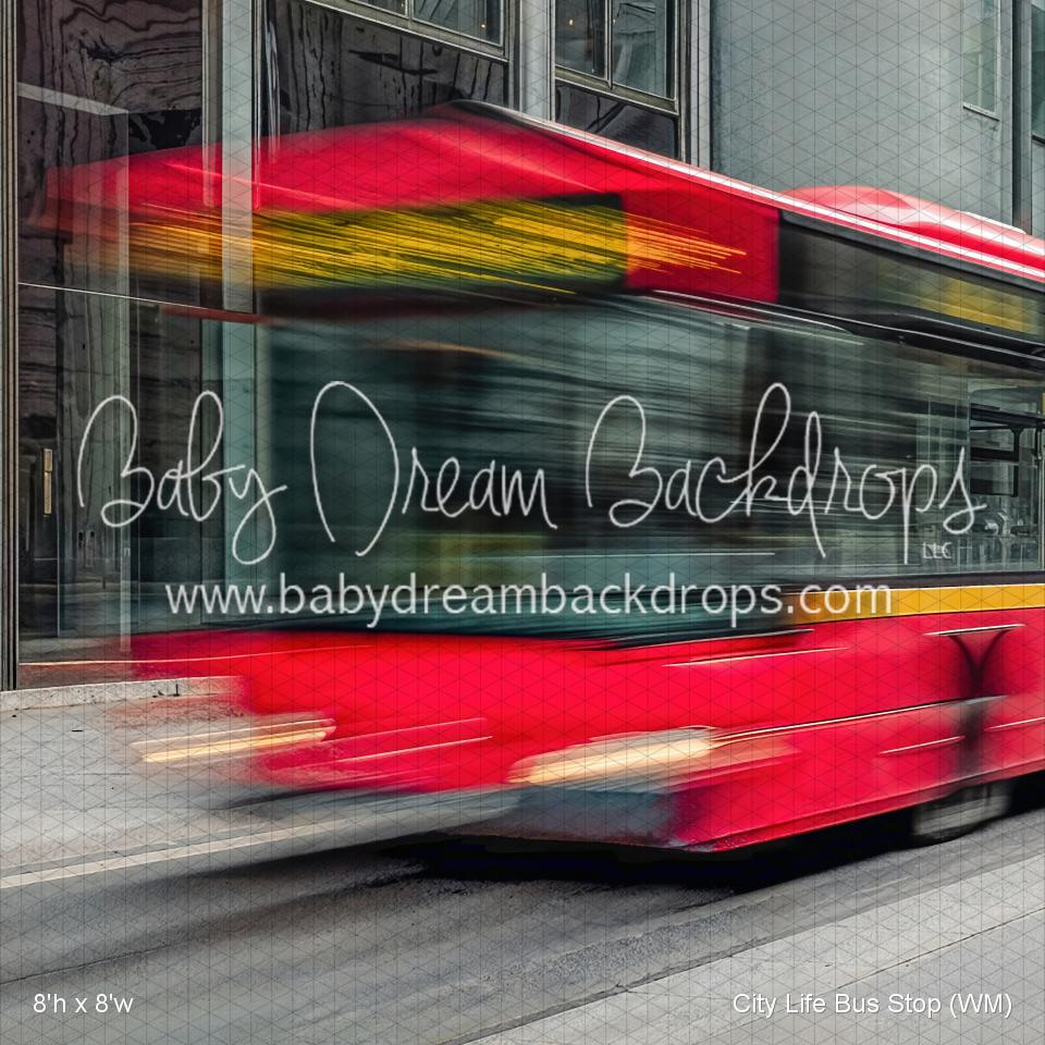 City Life Bus Stop (WM) — Baby Dream Backdrops