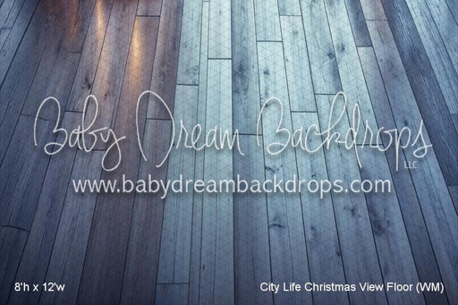 City Life Christmas View Fabric Floor (WM)