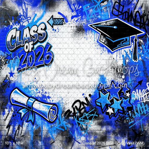 Class of 2026 Blue Graffiti Wall (WM)