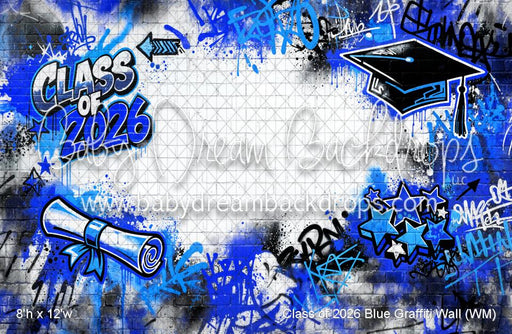 Class of 2026 Blue Graffiti Wall (WM)