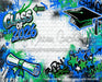 Class of 2026 Blue and Green Graffiti Wall (WM)