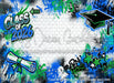 Class of 2026 Blue and Green Graffiti Wall (WM)
