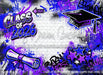 Class of 2026 Blue and Purple Graffiti Wall (WM)