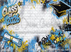 Class of 2026 Blue and Yellow Graffiti Wall (WM)