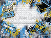 Class of 2026 Blue and Yellow Graffiti Wall (WM)