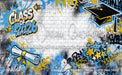 Class of 2026 Blue and Yellow Graffiti Wall (WM)