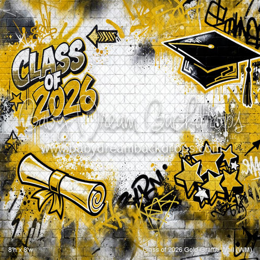 Class of 2026 Gold Graffiti Wall (WM)