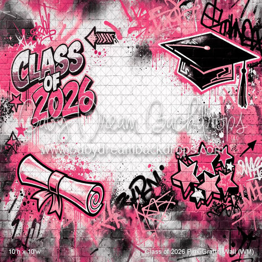 Class of 2026 Pink Graffiti Wall (WM)