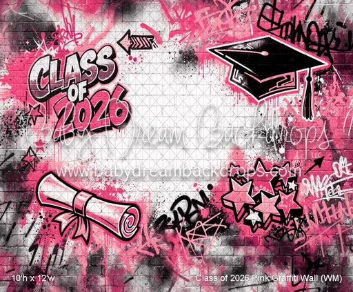 Class of 2026 Pink Graffiti Wall (WM)