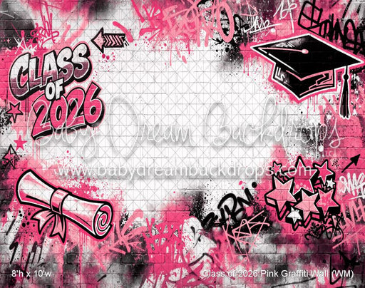 Class of 2026 Pink Graffiti Wall (WM)