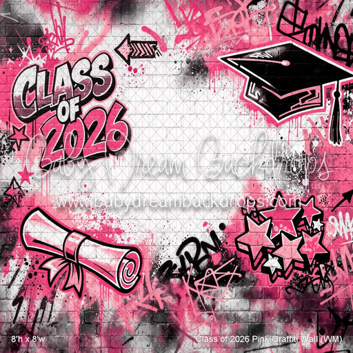 Class of 2026 Pink Graffiti Wall (WM)