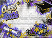 Class of 2026 Purple and Gold Graffiti Wall (WM)