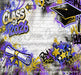 Class of 2026 Purple and Gold Graffiti Wall (WM)