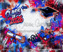 Class of 2026 Red and Blue Graffiti Wall (WM)