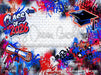 Class of 2026 Red and Blue Graffiti Wall (WM)