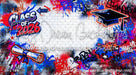 Class of 2026 Red and Blue Graffiti Wall (WM)