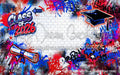 Class of 2026 Red and Blue Graffiti Wall (WM)