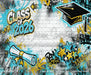 Class of 2026 Teal and Gold Graffiti Wall (WM)