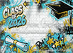 Class of 2026 Teal and Gold Graffiti Wall (WM)