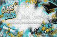 Class of 2026 Teal and Gold Graffiti Wall (WM)