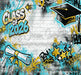 Class of 2026 Teal and Gold Graffiti Wall (WM)