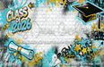 Class of 2026 Teal and Gold Graffiti Wall (WM)