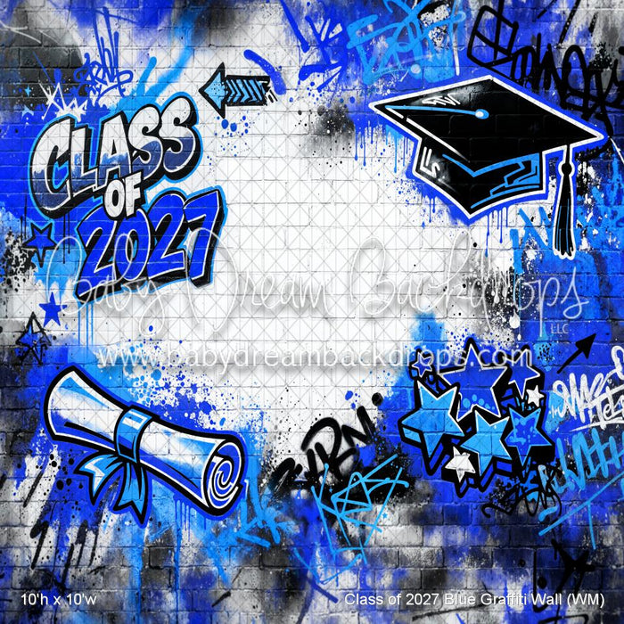 Class of 2027 Blue Graffiti Wall (WM)