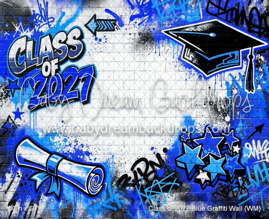Class of 2027 Blue Graffiti Wall (WM)