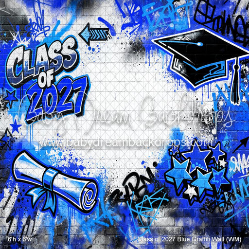Class of 2027 Blue Graffiti Wall (WM)