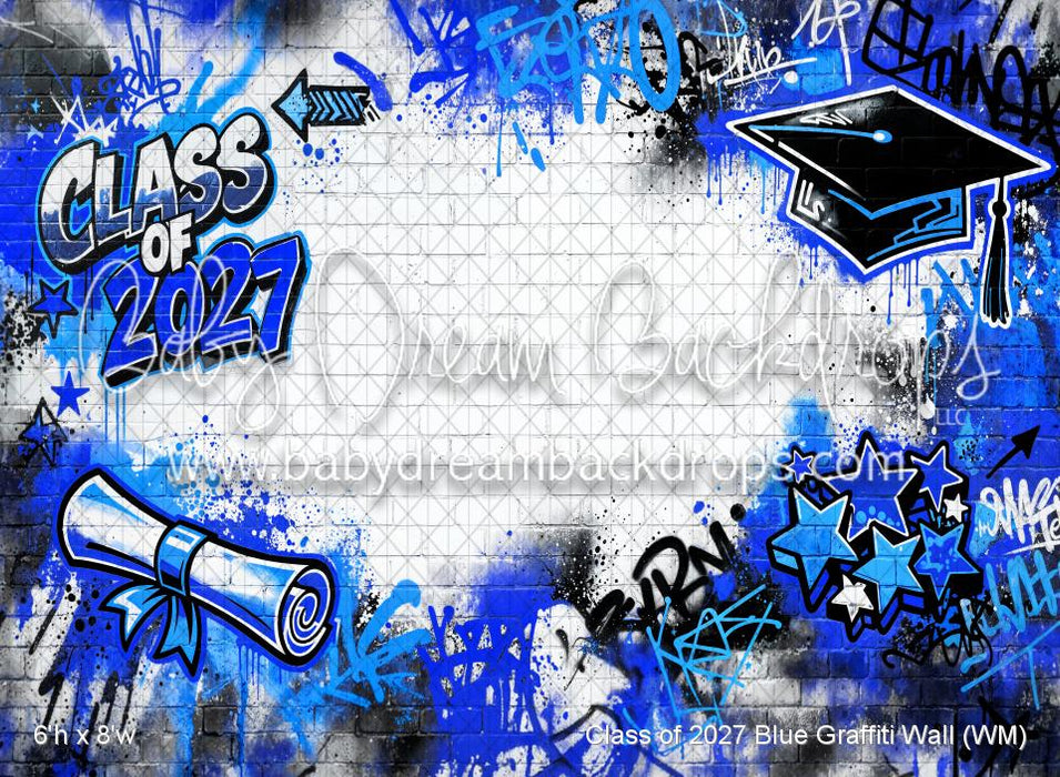 Class of 2027 Blue Graffiti Wall (WM)