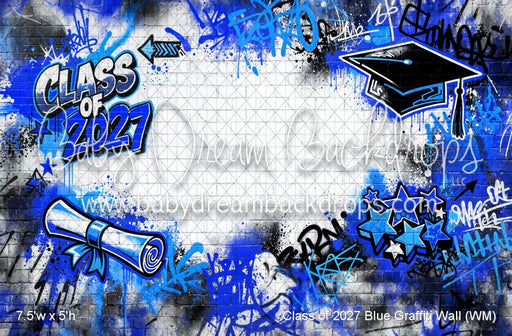 Class of 2027 Blue Graffiti Wall (WM)