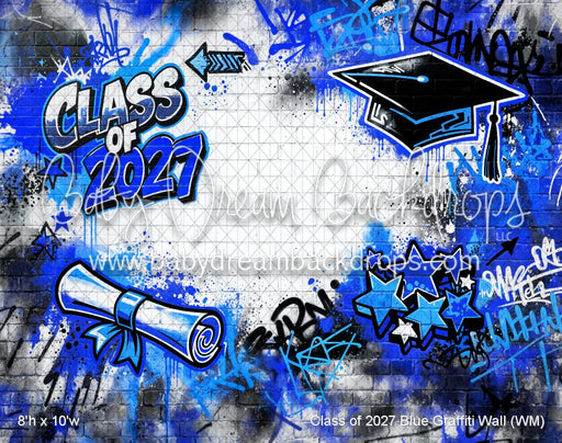 Class of 2027 Blue Graffiti Wall (WM)