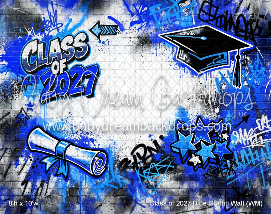 Class of 2027 Blue Graffiti Wall (WM)