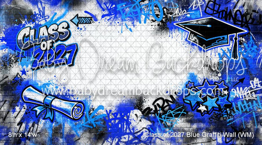 Class of 2027 Blue Graffiti Wall (WM)