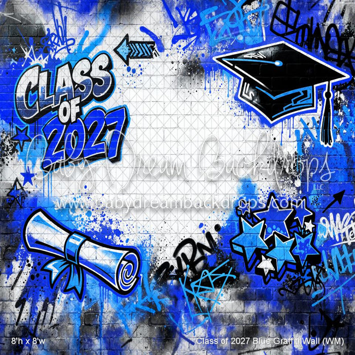 Class of 2027 Blue Graffiti Wall (WM)