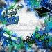 Class of 2027 Blue and Green Graffiti Wall (WM)