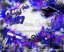 Class of 2027 Blue and Purple Graffiti Wall (WM)