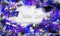 Class of 2027 Blue and Purple Graffiti Wall (WM)