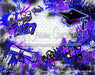 Class of 2027 Blue and Purple Graffiti Wall (WM)