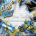 Class of 2027 Blue and Yellow Graffiti Wall (WM)