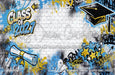 Class of 2027 Blue and Yellow Graffiti Wall (WM)
